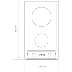 Aragaz incorporabil Samus PSG-32SMGN1 (Black) Thumb