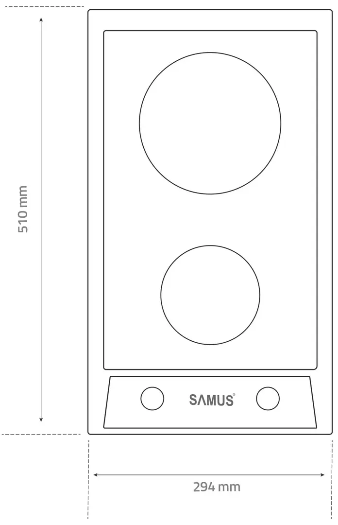 Aragaz incorporabil Samus PSG-32SMGN1 (Black)