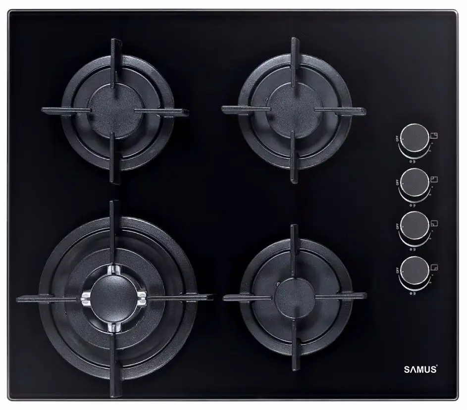 Встраиваемая газовая варочная панель Samus PSG-64SG6 (Black)