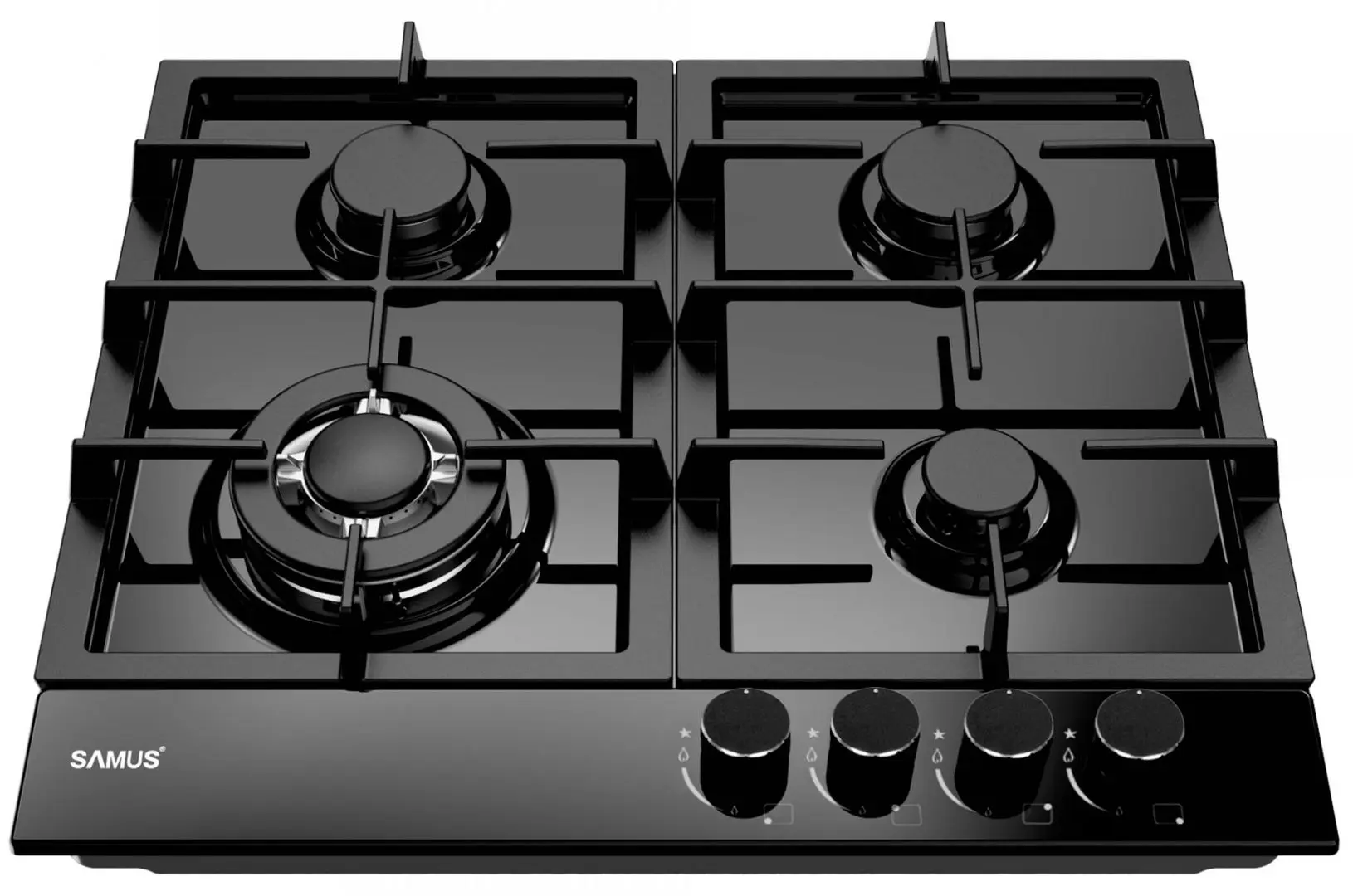 Plita de gaz incorporabila Samus PSG-64SMB1 (Black)