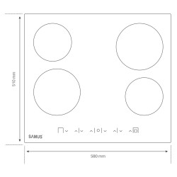 Plita incorporabila cu inductie Samus PSVE-64BMG4 (Black) Thumb