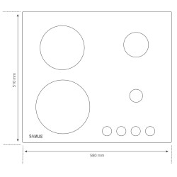 Встраиваемая комбинированная варочная панель Samus PSVG-622BG1 (Black) Thumb