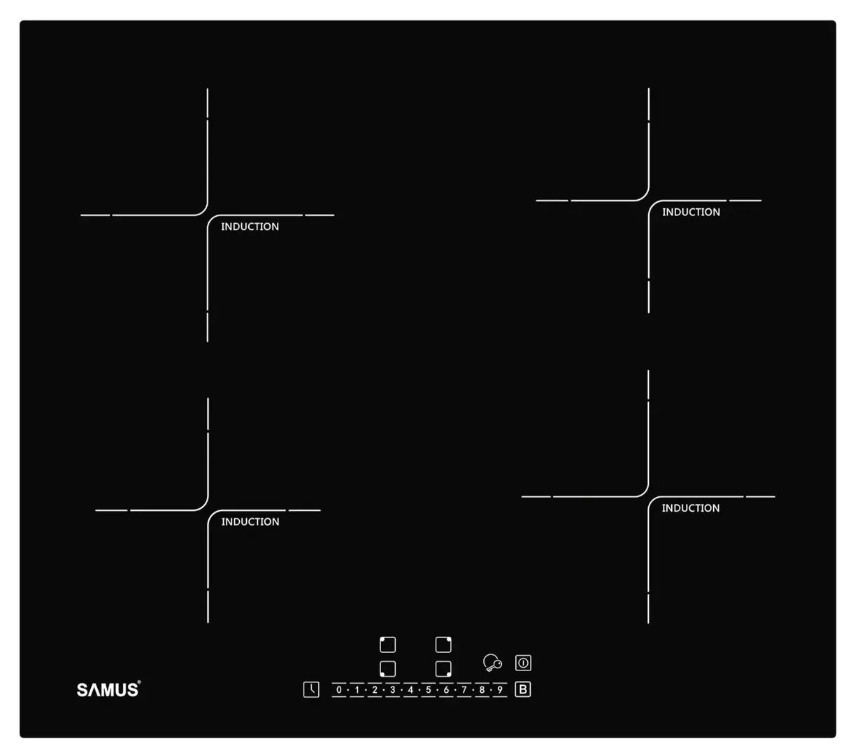 Plita incorporabila cu inductie Samus PSI-64BG7 (Black)