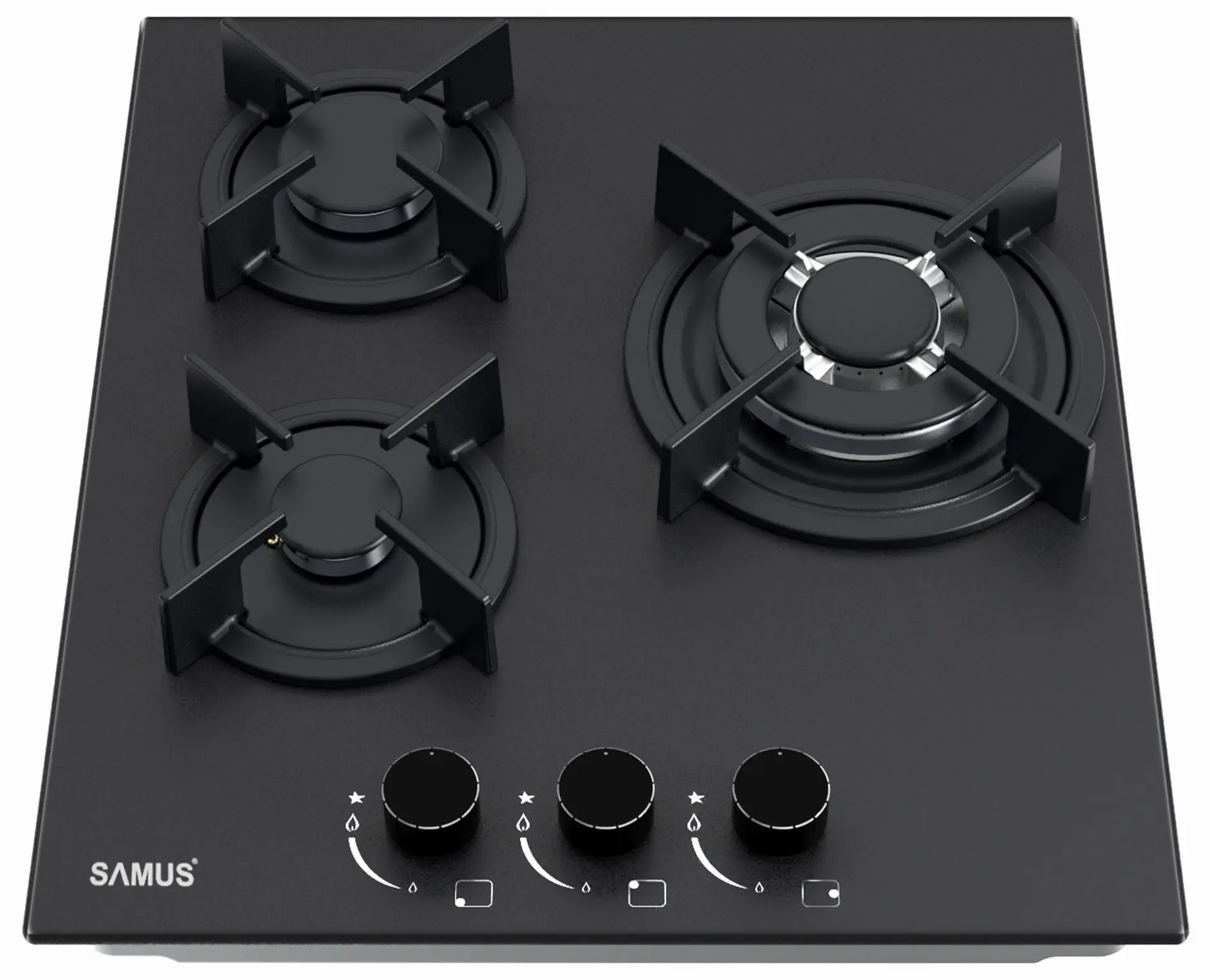 Plita incorporabila pe gaz Samus PSG-43SMGN1 (Black)