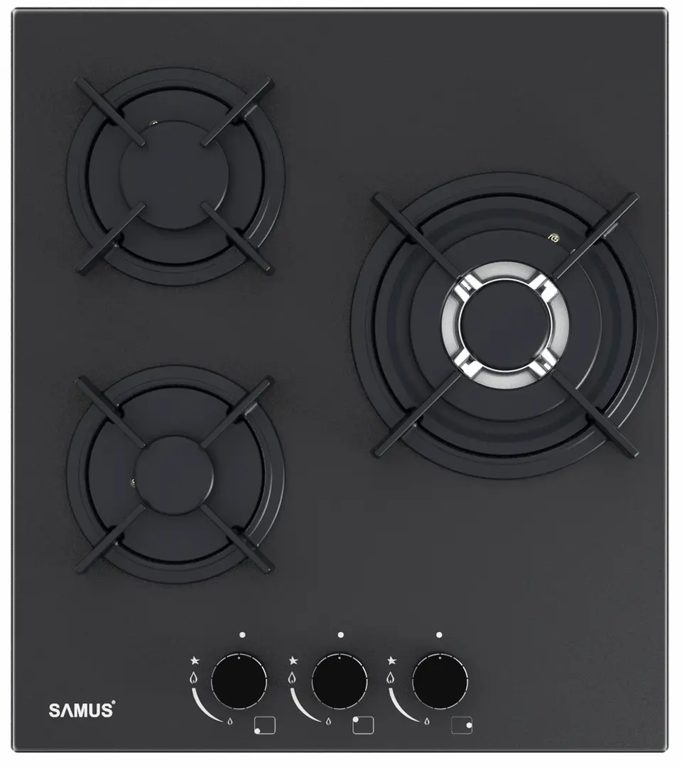 Plita incorporabila pe gaz Samus PSG-43SMGN1 (Black)