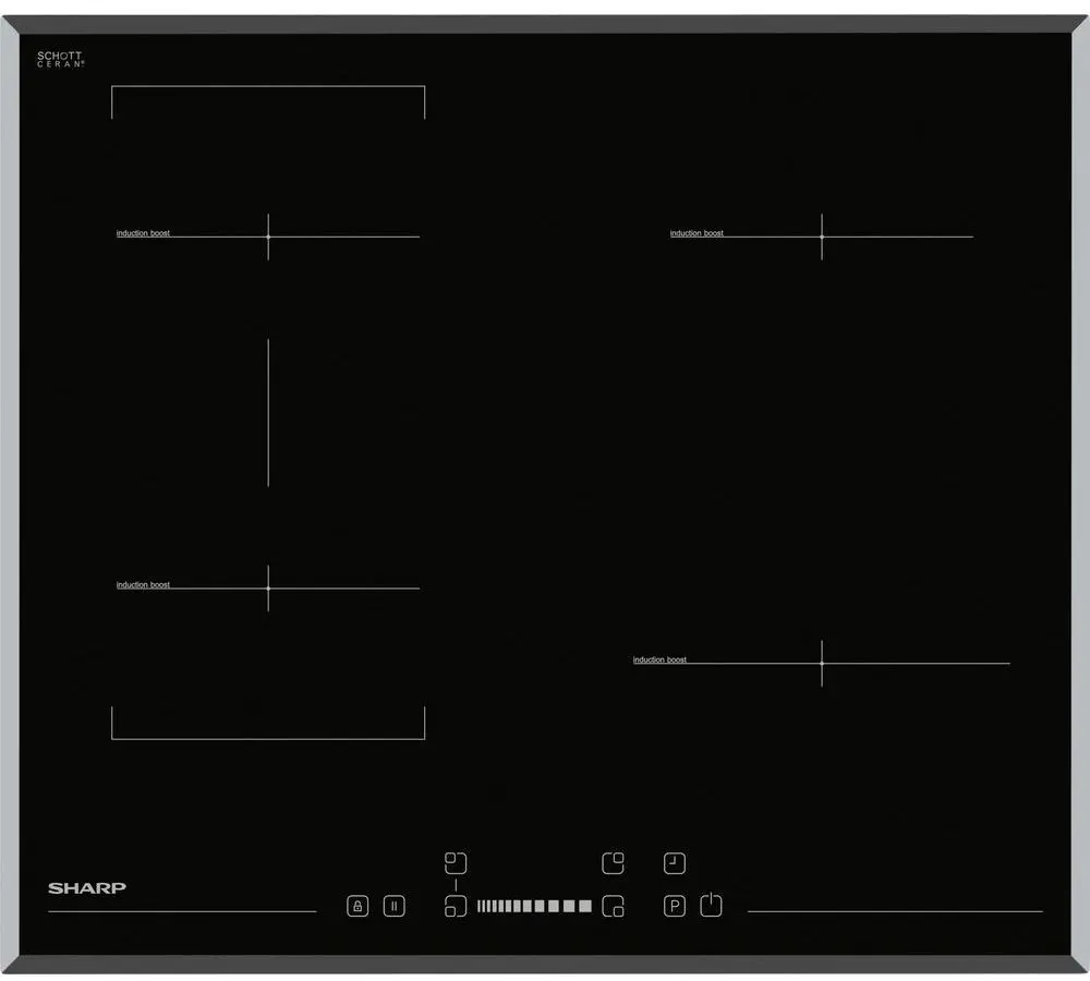 Встраиваемая индукционная варочная панель Sharp KH-6I27CS00 (Black)
