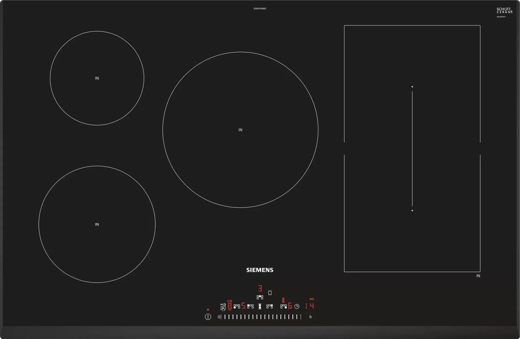 Встраиваемая индукционная варочная панель Siemens ED851FWB5E (Black)