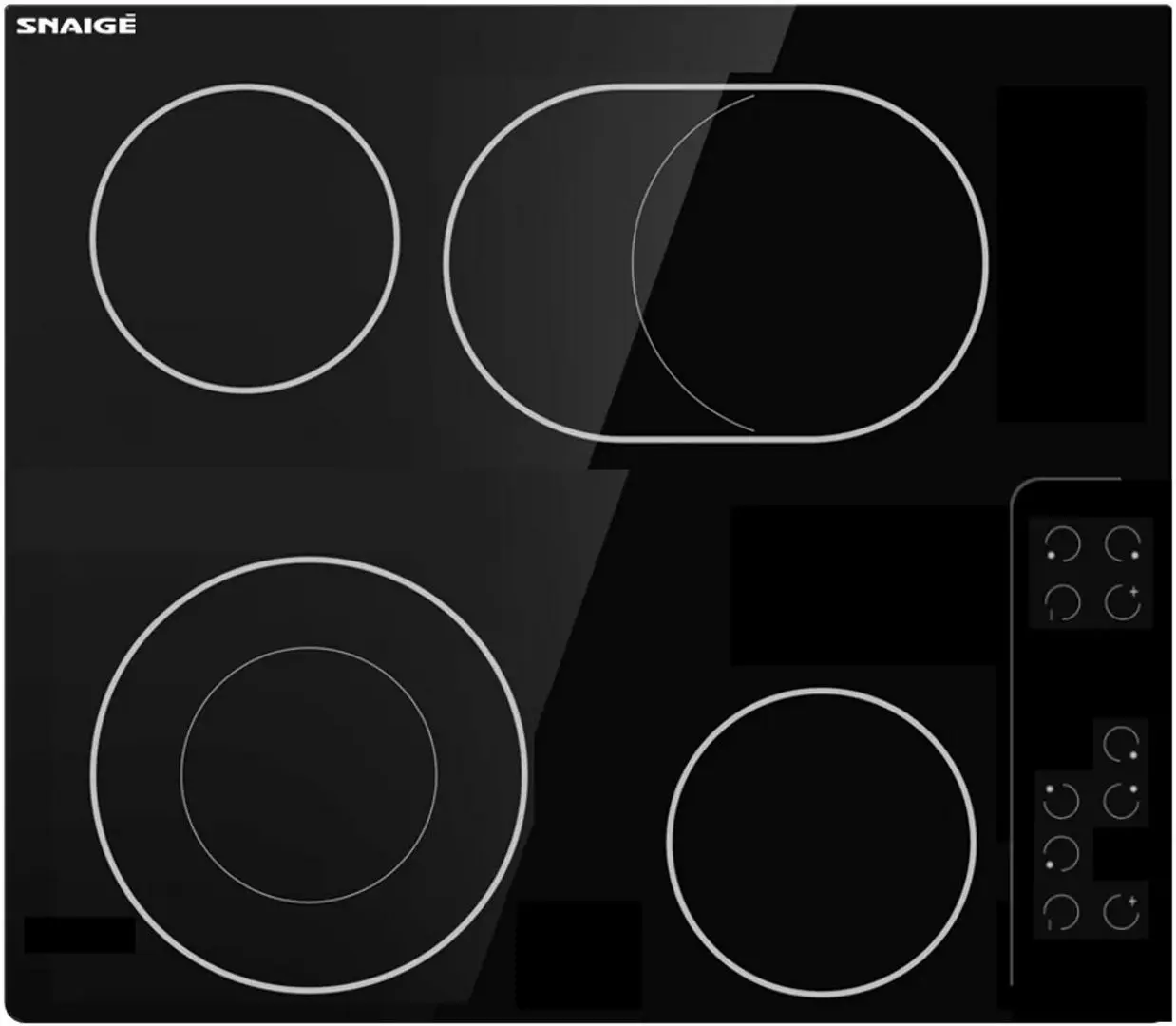 Plita electrica incorporabila Snaige SS26E (Black)