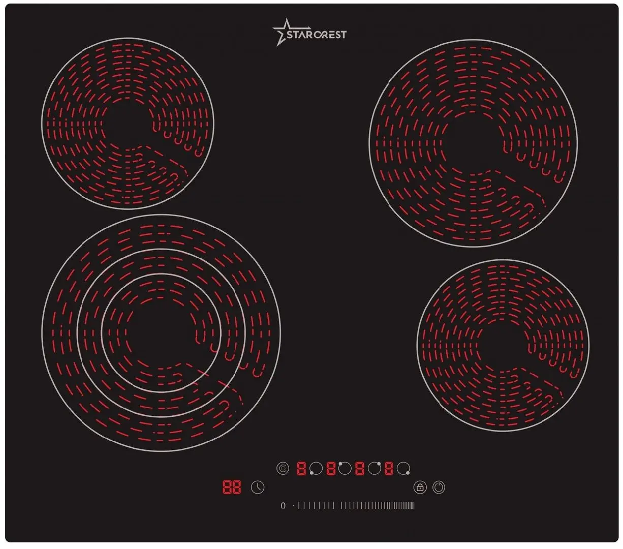 Plita electrica incorporabila Starcrest SEH-62S3 (Black)