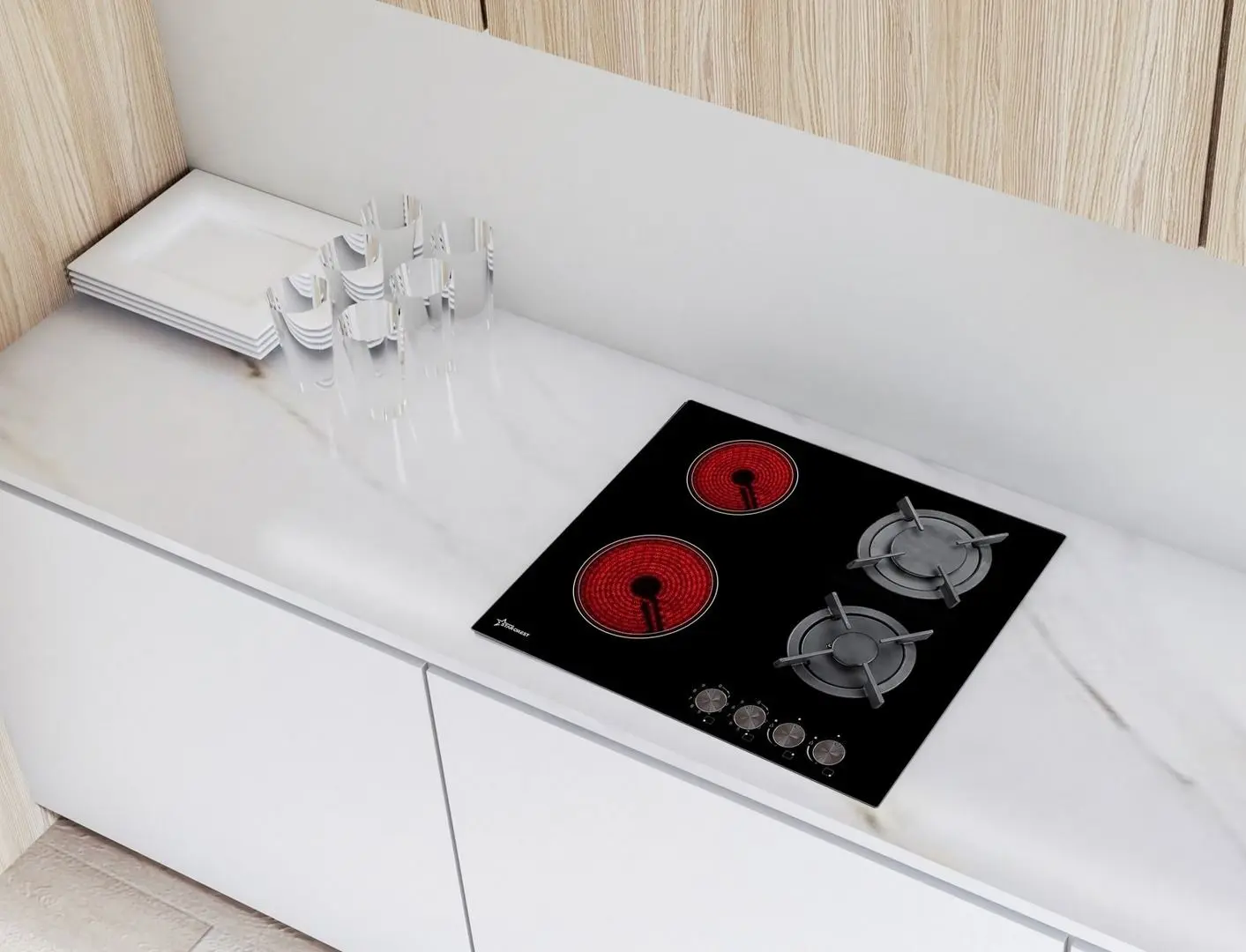 Aragaz incorporabil combinat Starcrest SEH-HM6042 (Black)