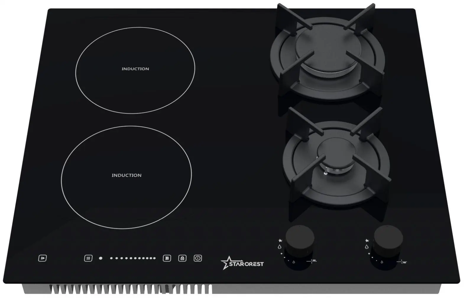 Plita incorporabila combinata Starcrest SIH-HM9066 (Black)