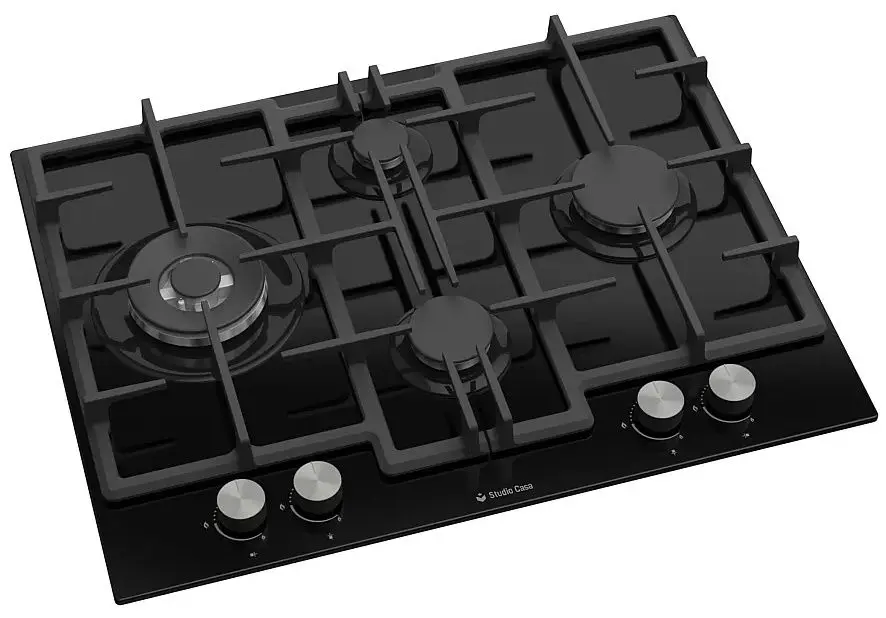 Встраиваемая газовая варочная панель Studio Casa Bellagio Nero PG70BE (Black)