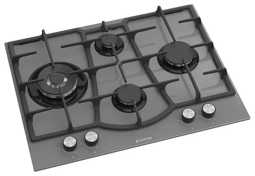 Встраиваемая газовая варочная панель Studio Casa Elegance PG70EL (Grey)