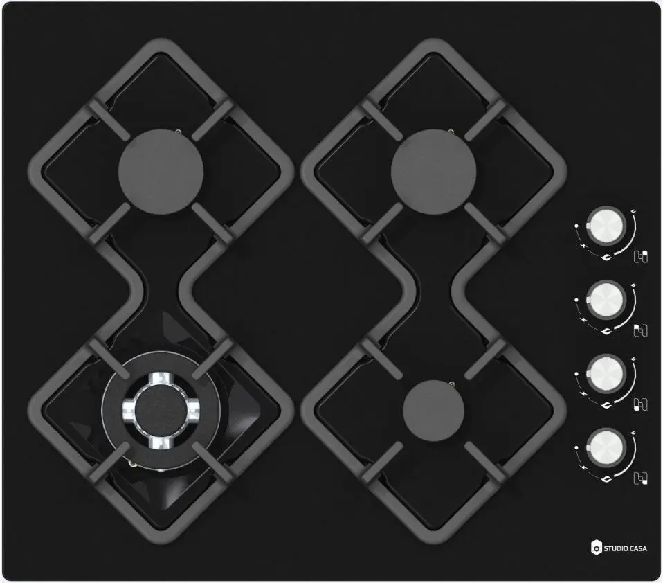 Aragaz incorporabil Studio Casa Venezia New Cry SP60 (Black)