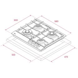 Aragaz incorporabil Teka Total GSC 64320 RBC (Anthracite) Thumb