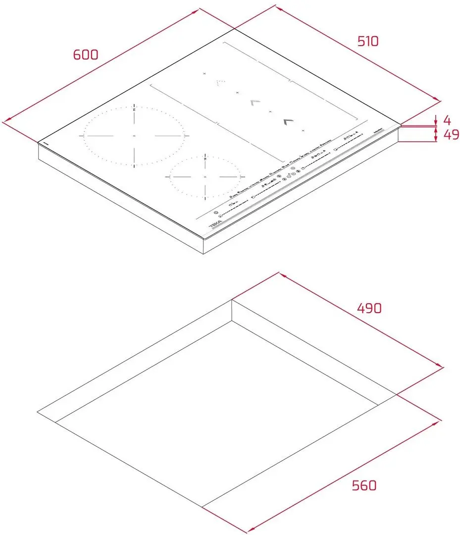 Plita incorporabila cu inductie Teka IZS 66800 MST (Black)