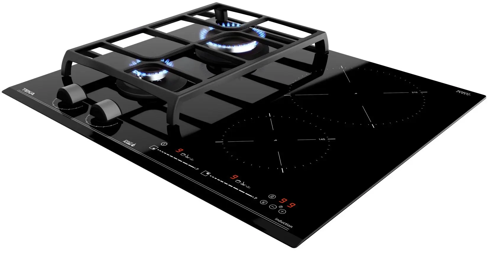 Plita combinata incorporabila Teka Maestro Hybrid JZC 64322 ABN (Black)