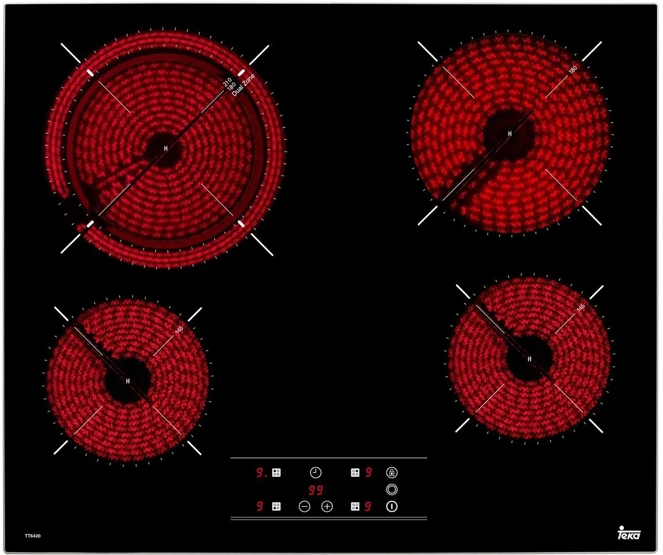Встраиваемая варочная электрическая панель Teka TT 6420 (Black)