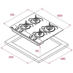 Aragaz incorporabil Teka GBC 64000 (Black) Thumb