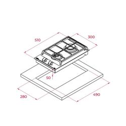 Aragaz incorporabil Teka GZC 32300 (Black) Thumb