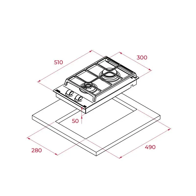 Aragaz incorporabil Teka GZC 32300 (Black)