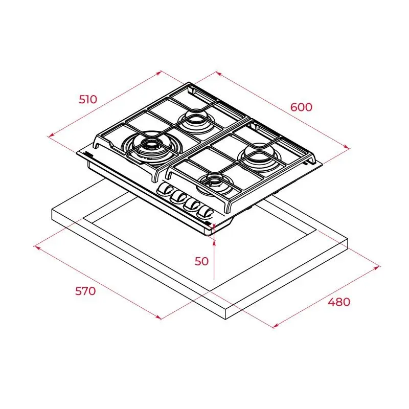 Aragaz incorporabil Teka GZC 64321 (White)