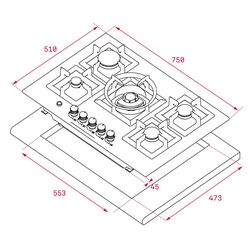 Aragaz incorporabil Teka Total EFX 70.1 5G AI AL DR CI (Inox) Thumb