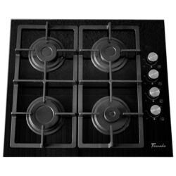 Plita incorporabila pe gaz Tornado BRD-60 4G BL GL (Black Glass) Thumb