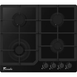 Plita de gaz incorporabila Tornado YOL-4025WOK BL (Black)