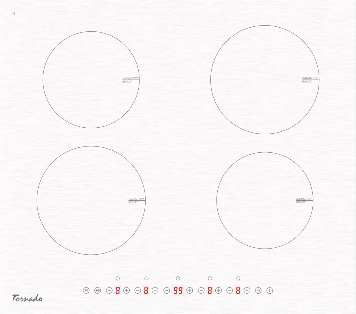 Plita incorporabila cu inductie Tornado GTR600NLP (White)