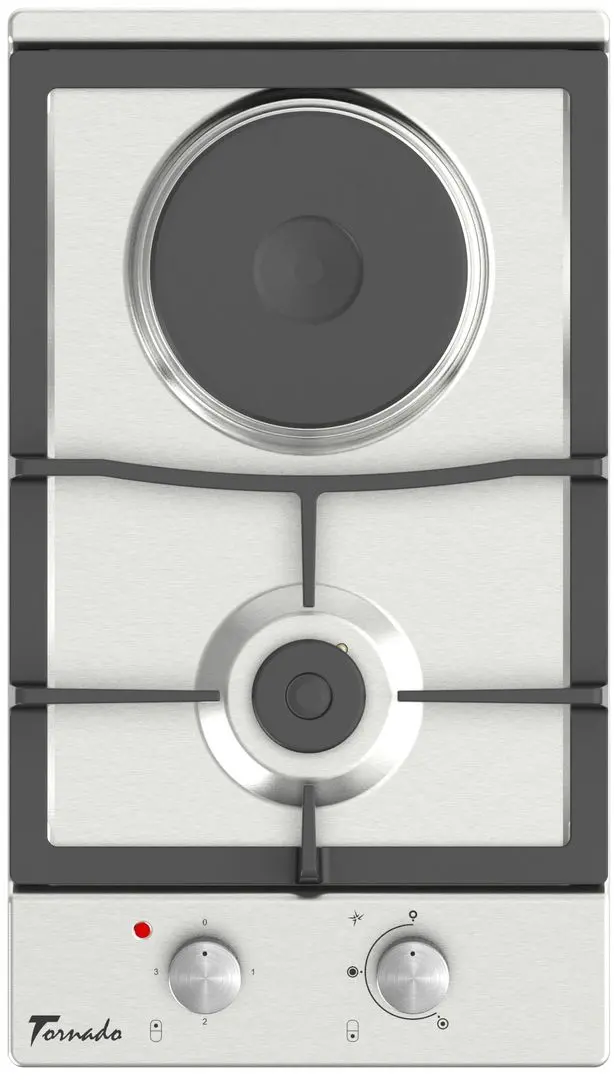 Встраиваемая комбинированная варочная панель Tornado BRD30 1G1E IX (Inox)