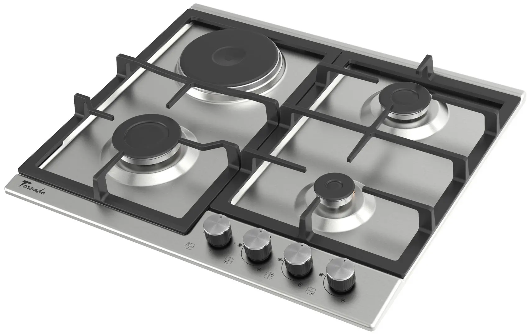 Встраиваемая комбинированная варочная панель Tornado BRD60 3G1E IX (Inox)
