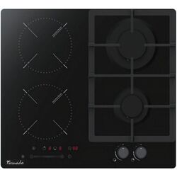 Aragaz incorporabil combinat Tornado YOL- 60 2G2IN (Black)