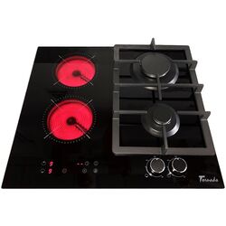 Plita incorporabila de gatit combinata Tornado YOL-60 2G2RAD (Black)