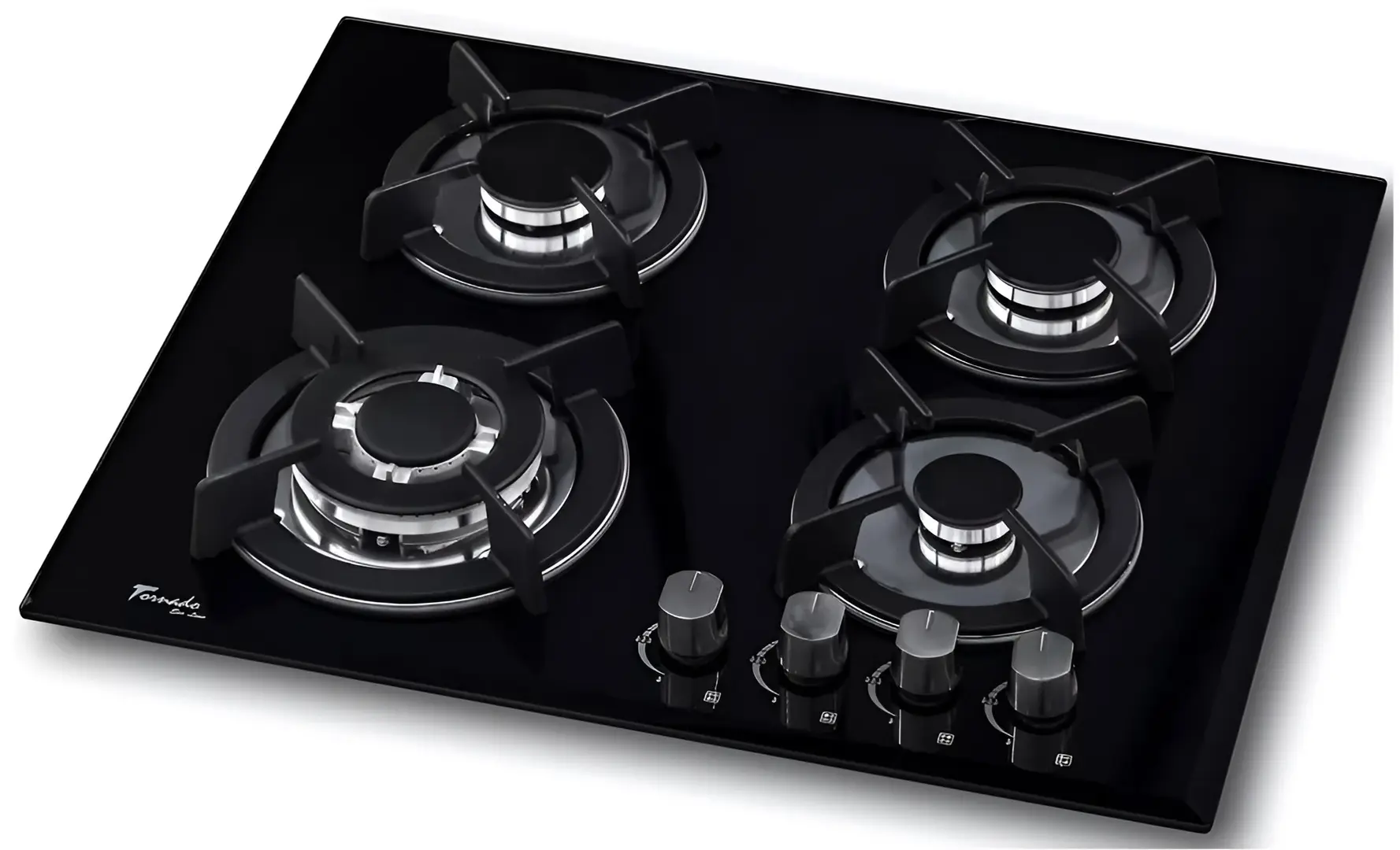 Aragaz incorporabil Tornado HY-15B ECO BL GLASS (Black)