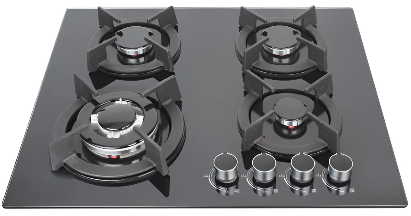 Aragaz incorporabil Tornado HY-15B ECO BL GLASS (Black)