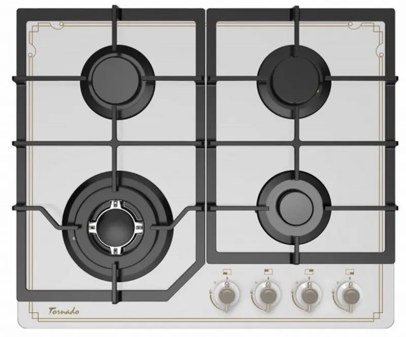 Plita incorporabila pe gaz Tornado RUGL 4025 WH (White)