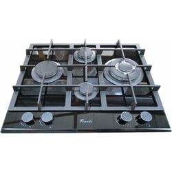 Aragaz incorporabil Tornado TR4020HM ROMB BL Glass