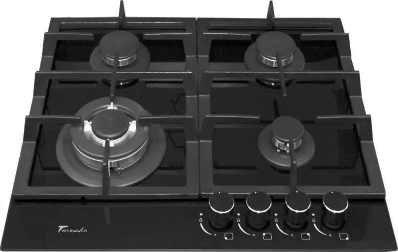 Aragaz incorporabil Tornado TR4033 (Black Glass)