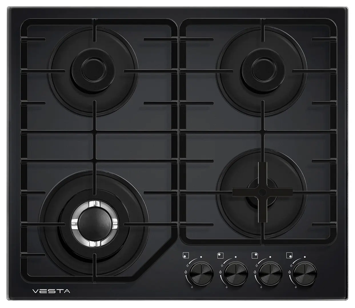 Aragaz incorporabil Vesta BHK6060ICG/BL (Black)