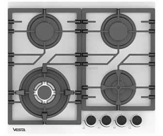 Встраиваемая газовая варочная панель Vesta BH6060IСG/W (White)