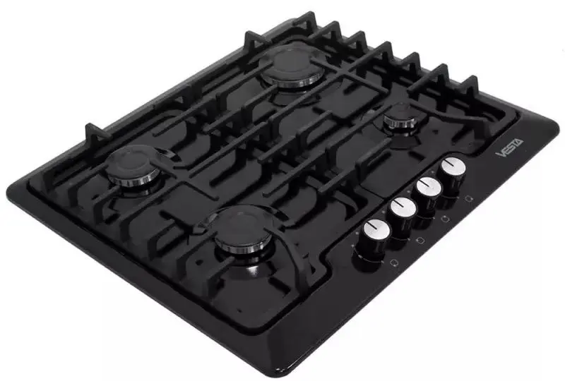 Встраиваемая газовая варочная панель Vesta BHF6060ICE/BL (Black) - 3