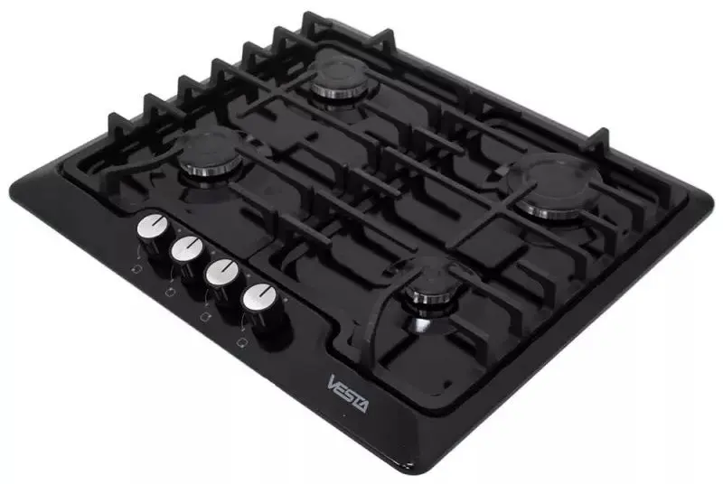 Встраиваемая газовая варочная панель Vesta BHF6060ICE/BL (Black) - 2