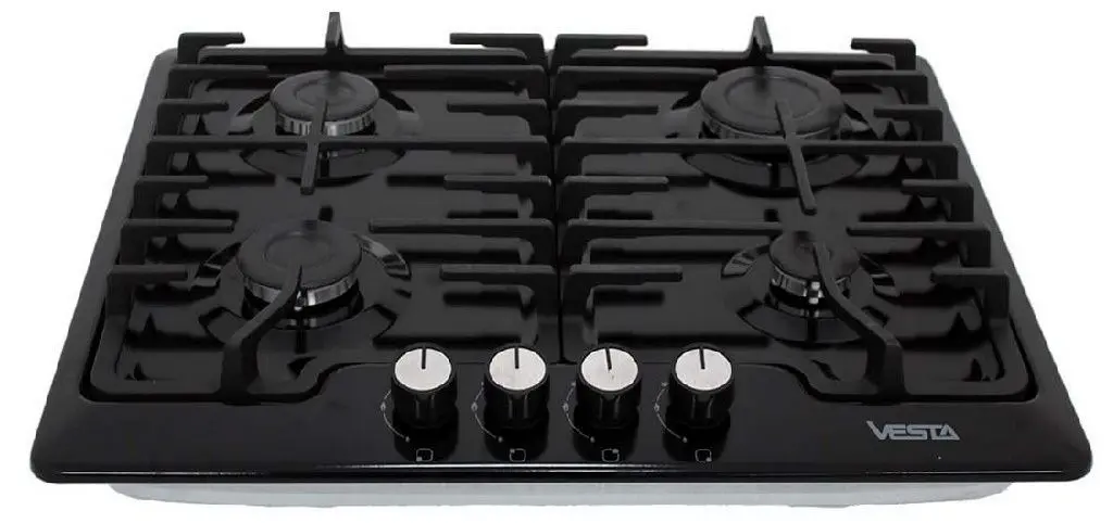 Встраиваемая газовая варочная панель Vesta BHF6060ICE/BL (Black)