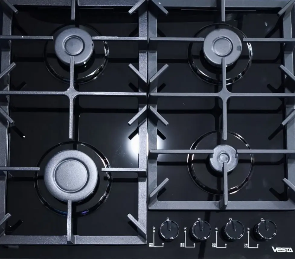 Plita incorporabila pe gaz Vesta BHF6060ICG/BL (Black)