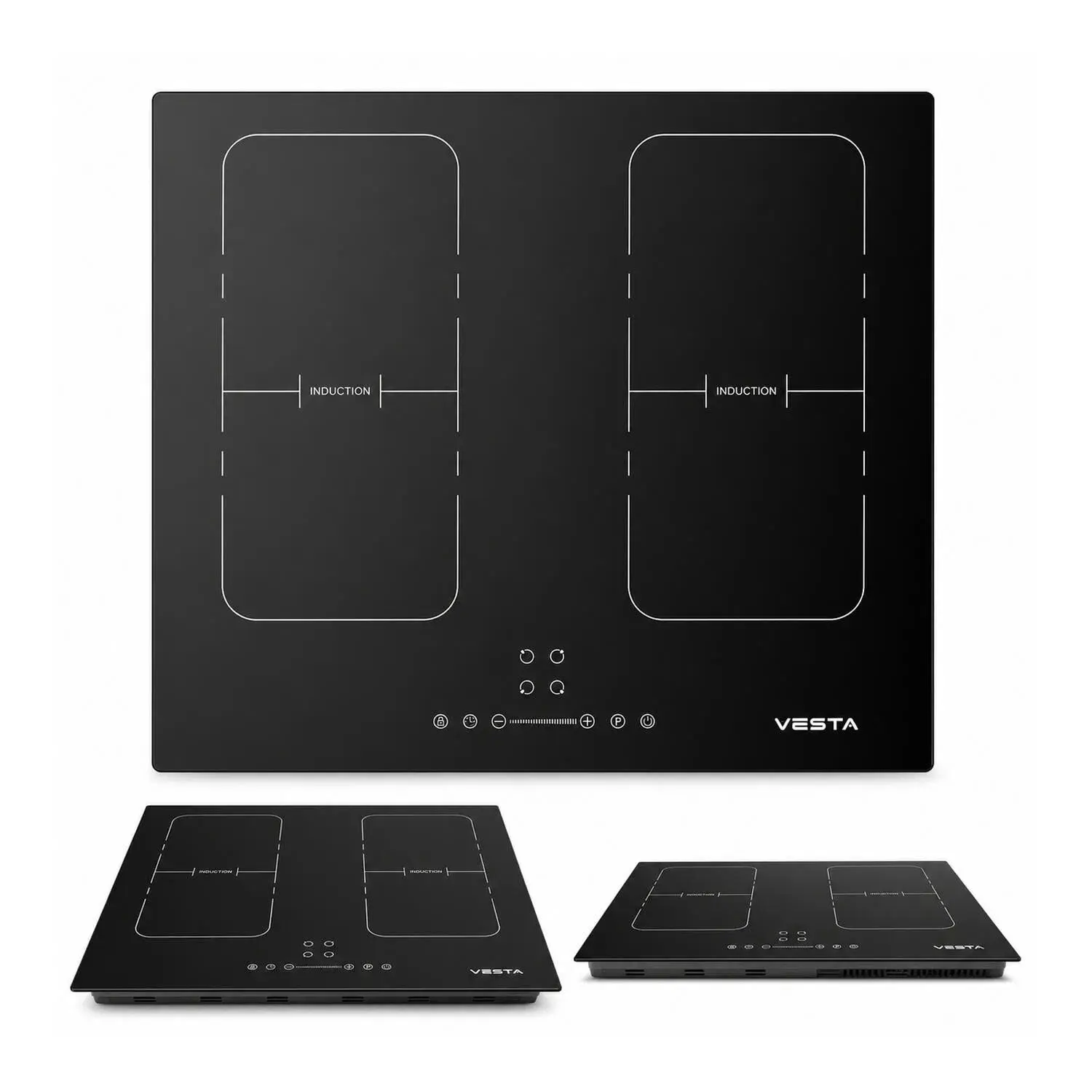Встраиваемая индукционная варочная панель Vesta BHFI6060FZG/BL (Black) - 2