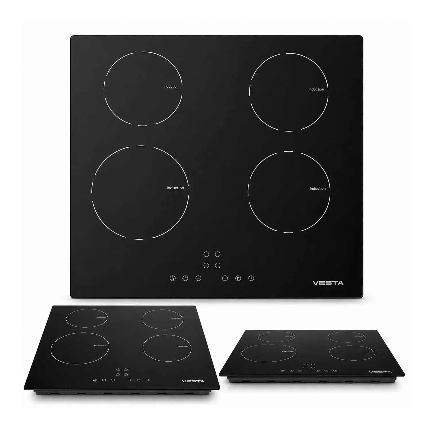 Встраиваемая индукционная варочная панель Vesta BHFI6060G/BL (Black) - 2