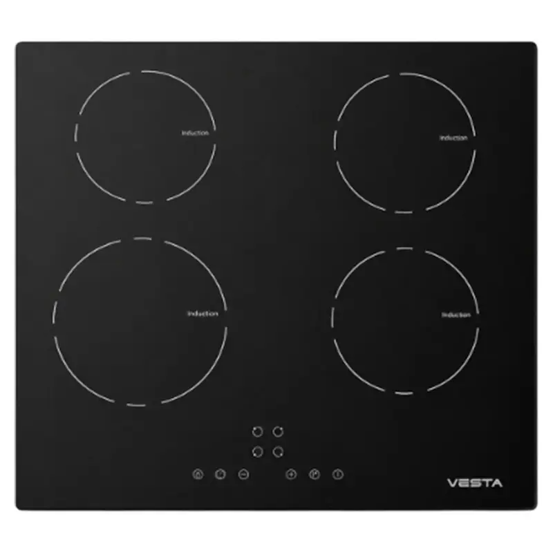 Встраиваемая индукционная варочная панель Vesta BHFI6060G/BL (Black)