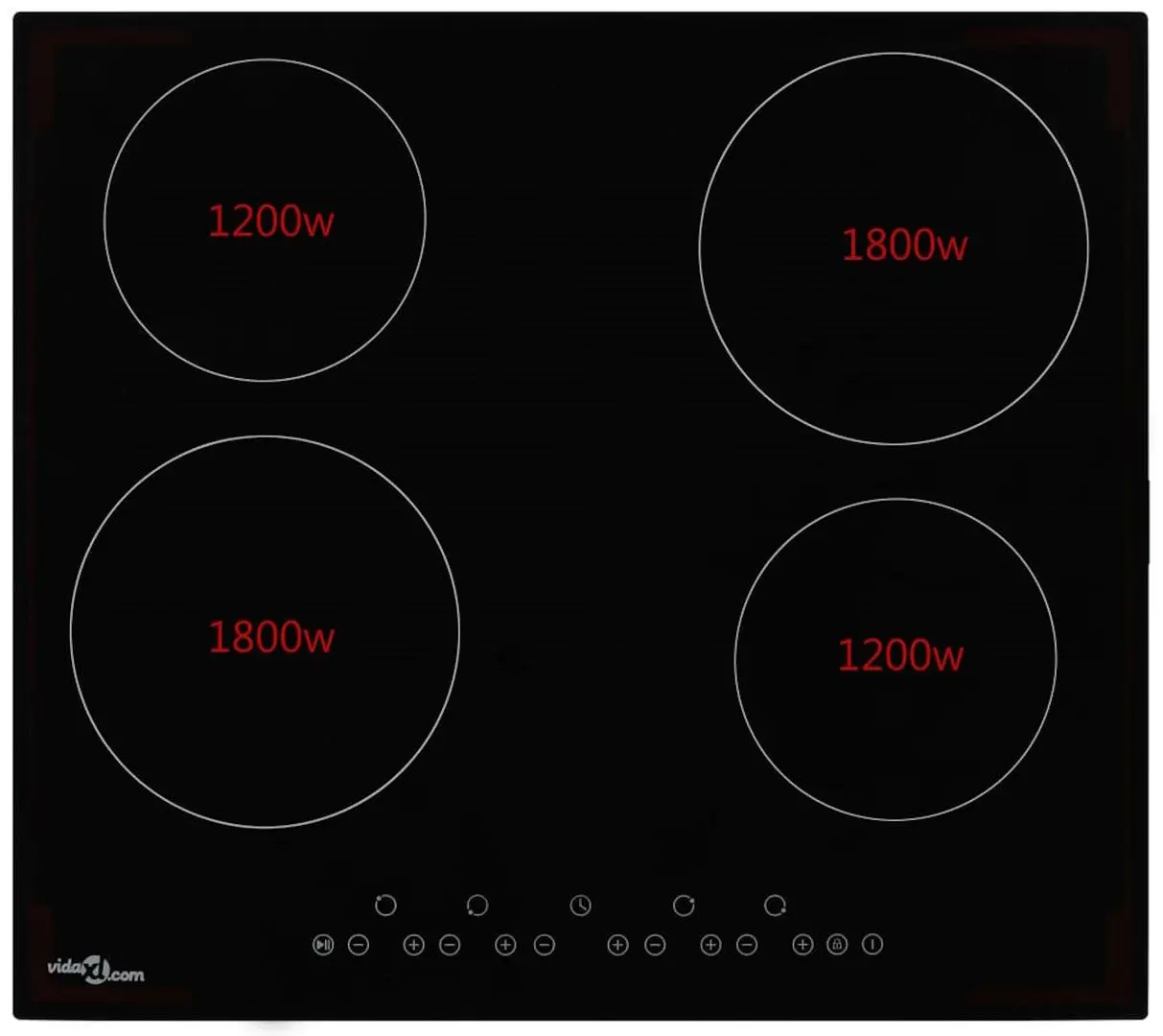 Plita electrica incorporabila VidaXL 50784 (Black)