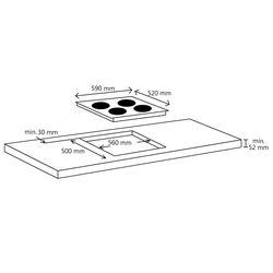 Plita electrica incorporabila VidaXL 50784 (Black) Thumb